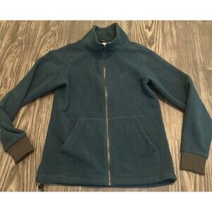 REI Vintage Co-Op Women’s Sherpa Zipper Jacket Fleece Emerald Green Size Small